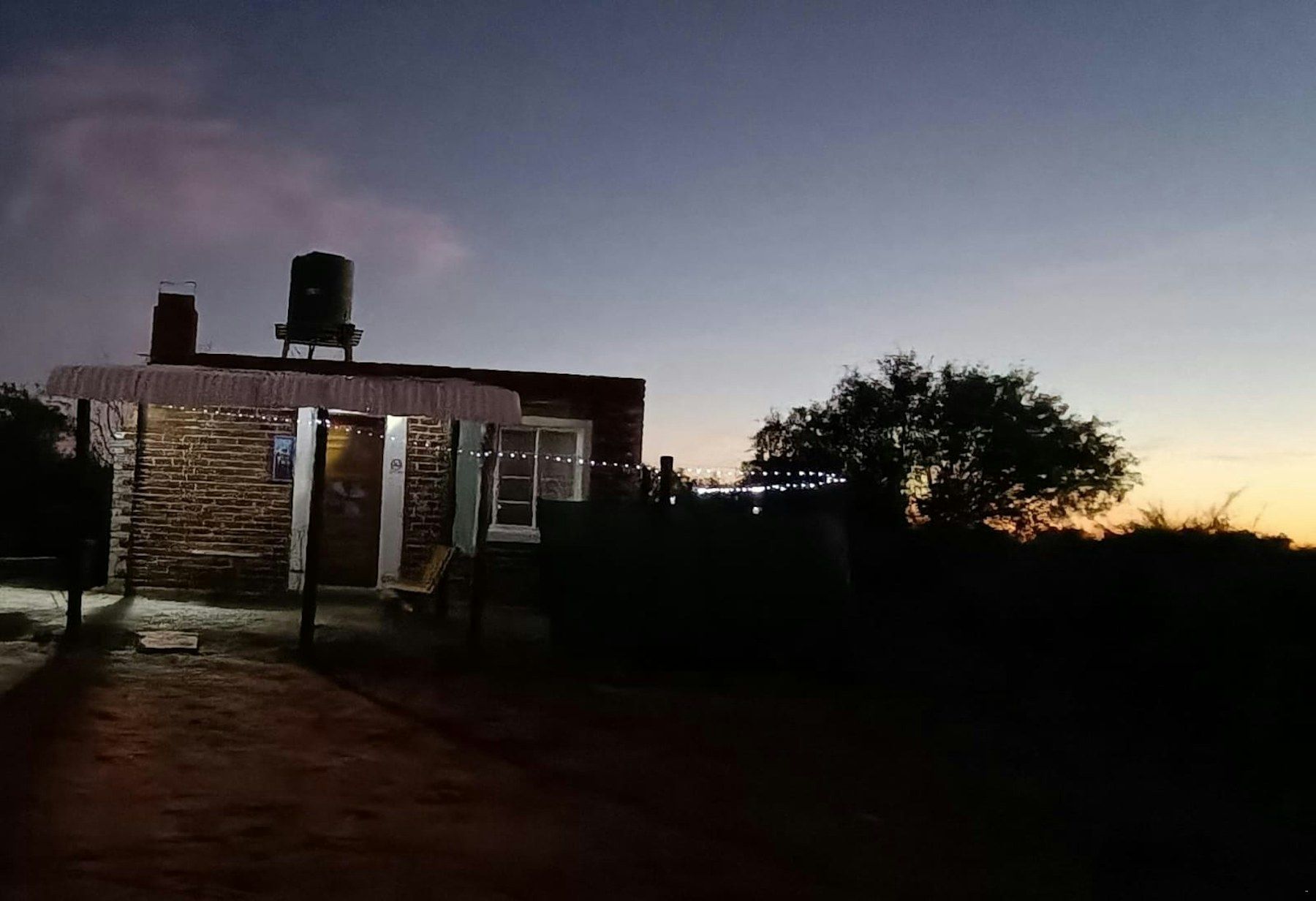 Dusk over the farm