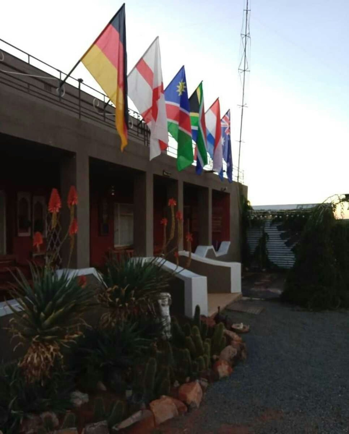The guest units with flags