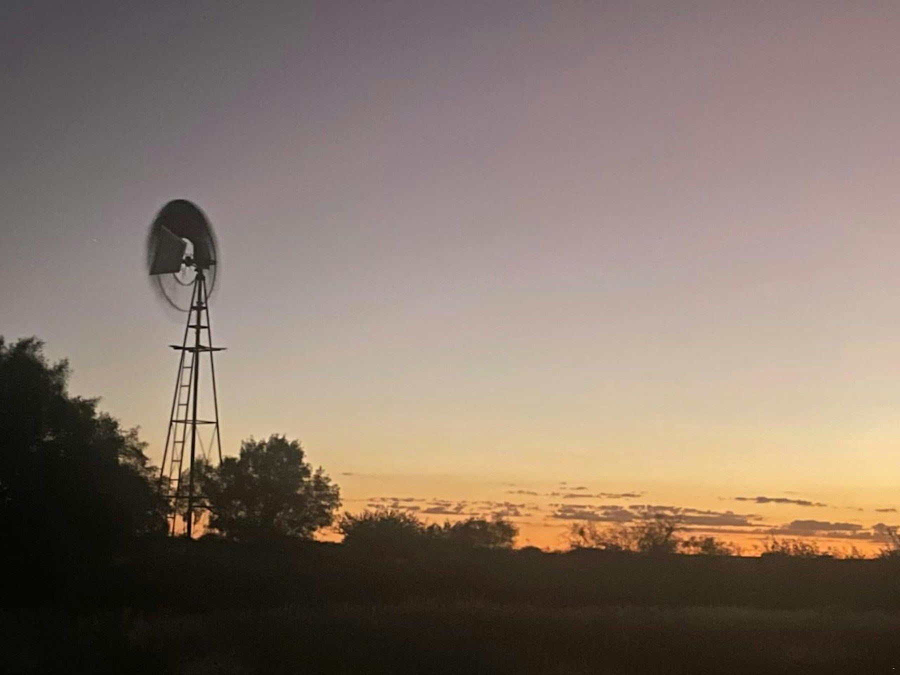 Windmill at sunset
