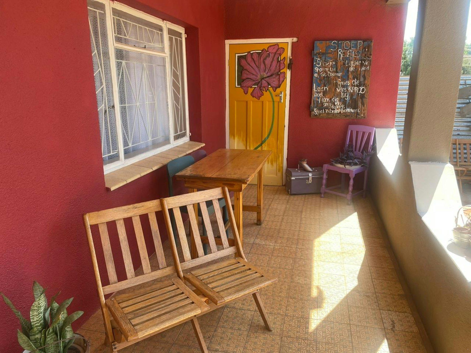 Stoep with chairs