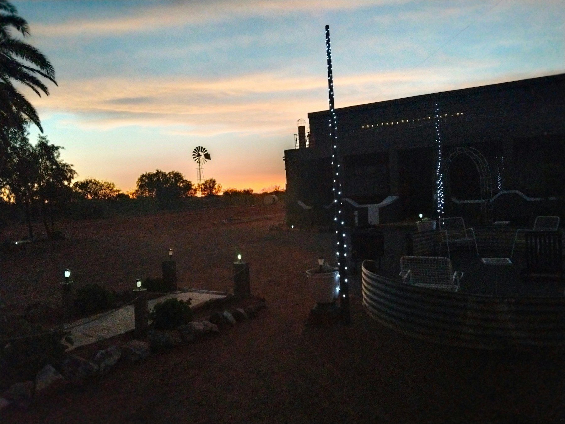 Campsite at dusk